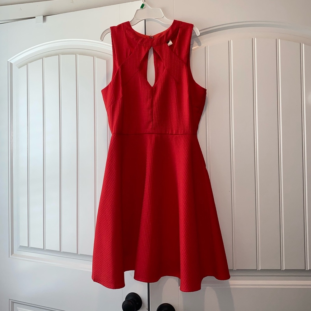 Red cocktail dress